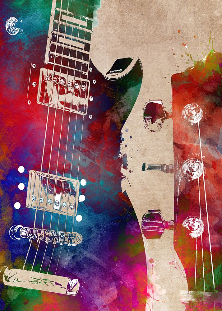 Guitar Music Art 4 art print by Justyna Jaszke for $57.95 CAD