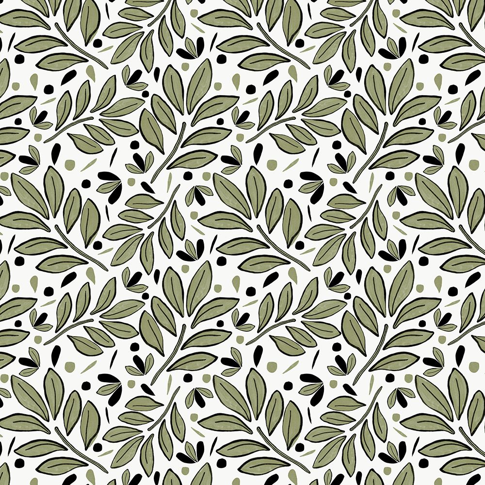 Lushy Leaves Olive Green On Olive art print by Michele Channell for $57.95 CAD