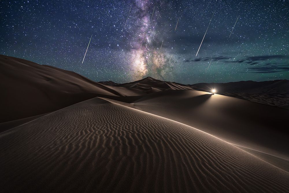 Desert Meteor Shower art print by Wu Zhao for $57.95 CAD