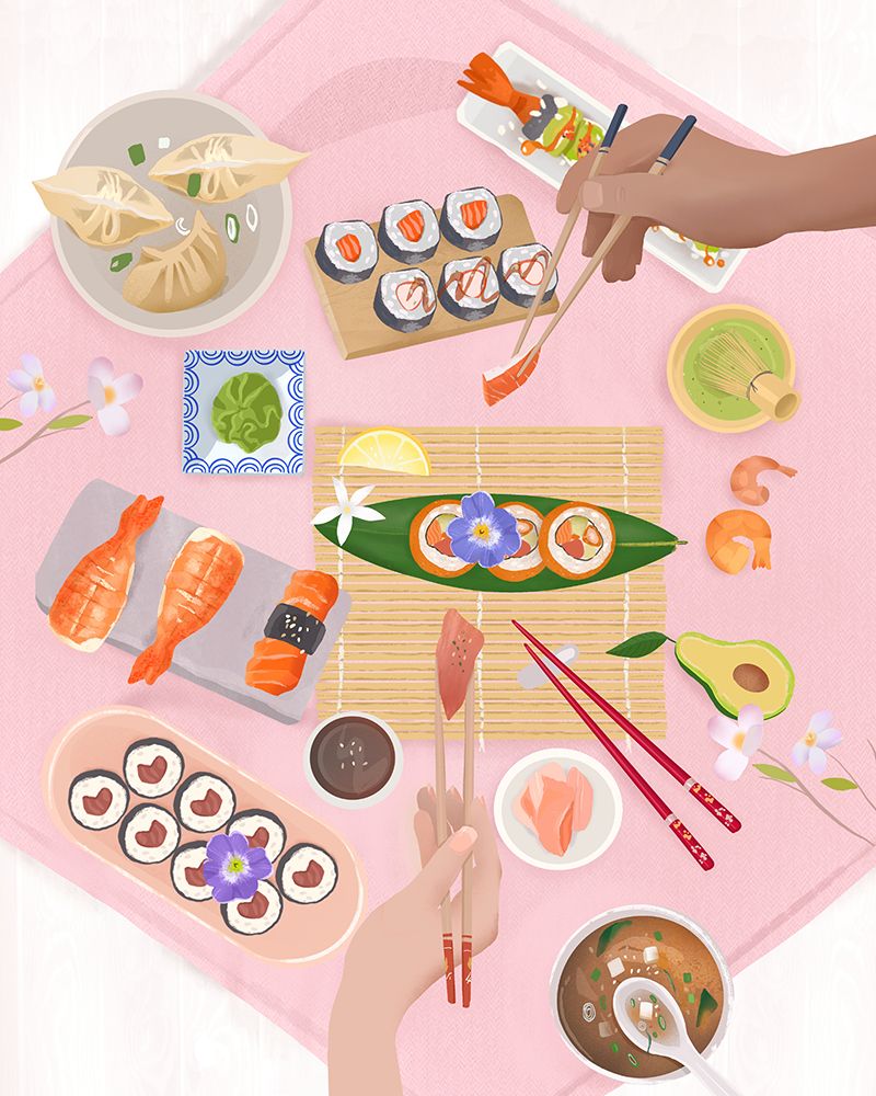 Sushi Brunch art print by Petra Lizde for $57.95 CAD