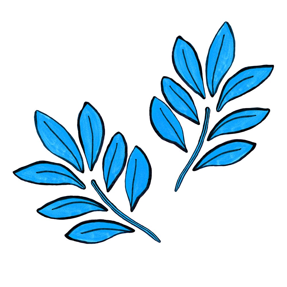 Lushy Leaves 2 Blue art print by Michele Channell for $57.95 CAD