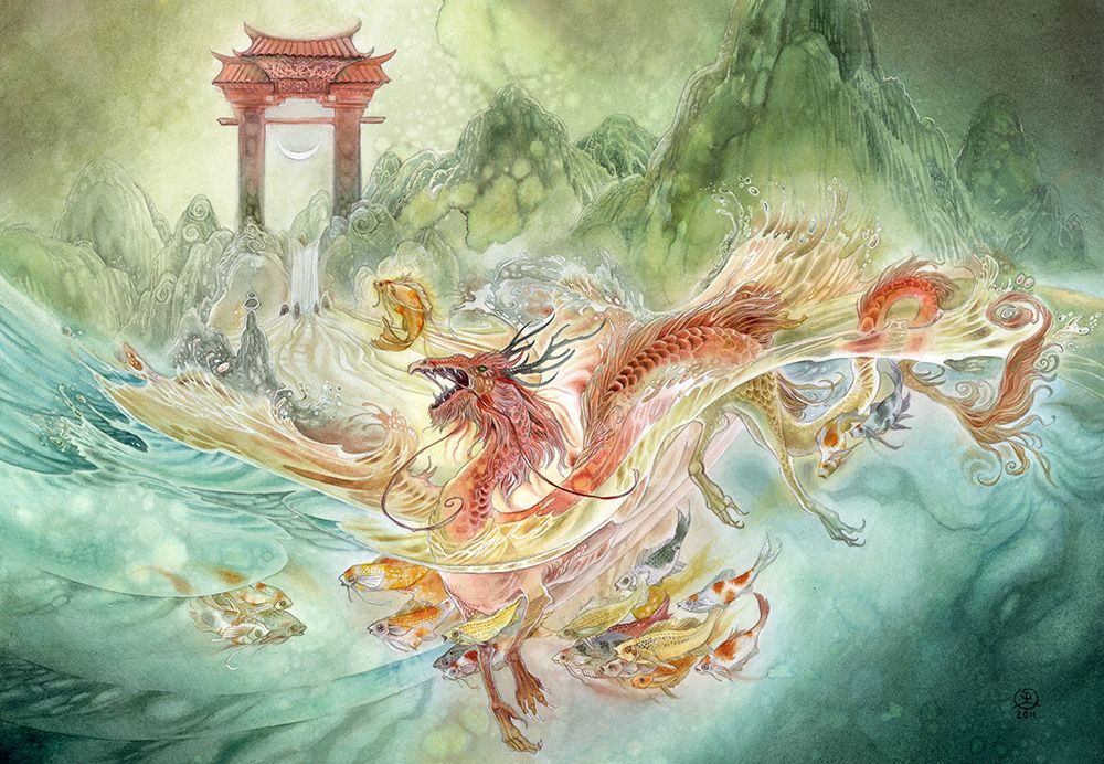 Climbing The Dragon Gate art print by Stephanie Law for $57.95 CAD