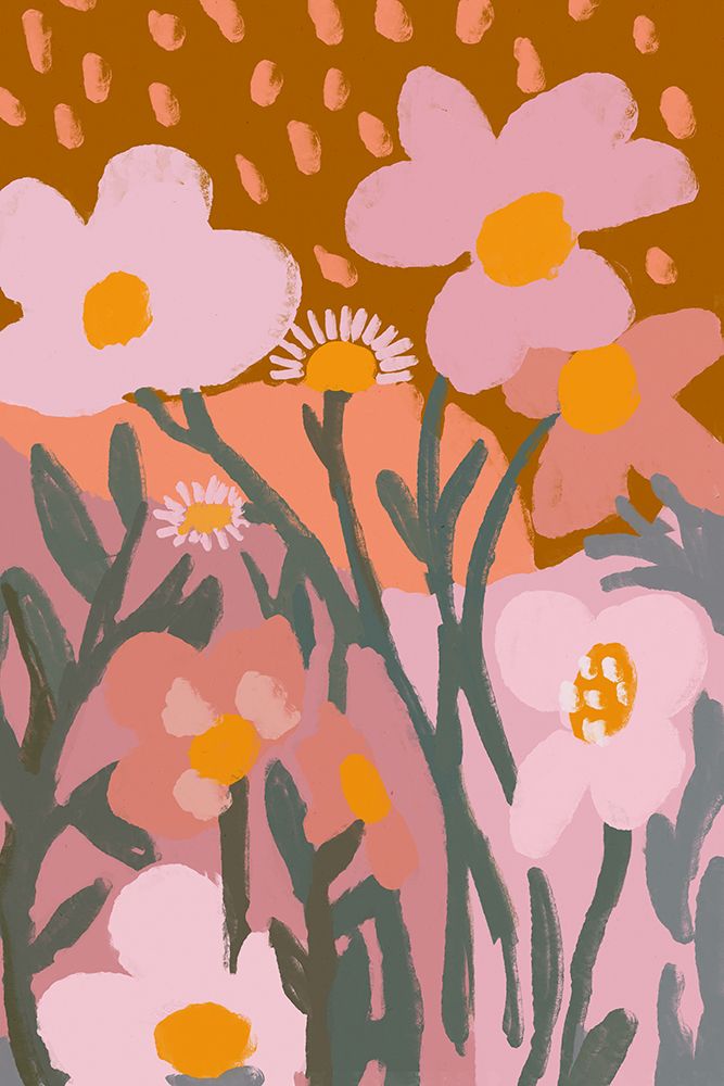 Cute Pastel Flowers No 1 art print by Treechild for $57.95 CAD