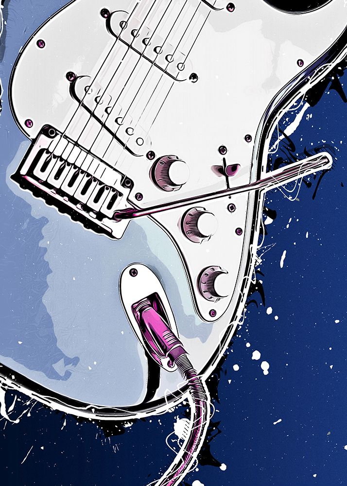 Blue Guitar art print by Justyna Jaszke for $57.95 CAD
