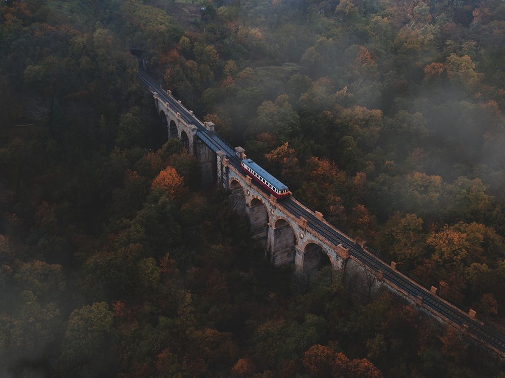 Train Crossing A Bridge art print by Matyas Rind for $57.95 CAD