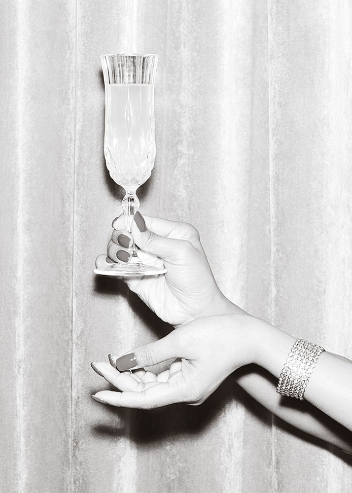 Champagne Hands Black And White art print by Pictufy Studio III for $57.95 CAD