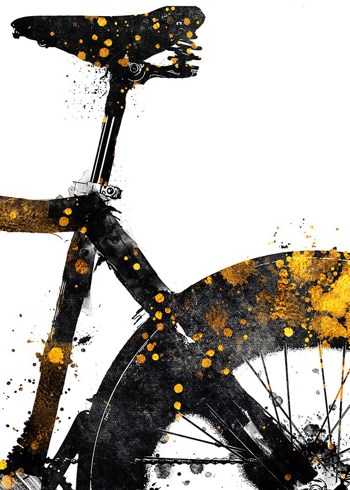 Cycling 4 Gold And Black art print by Justyna Jaszke for $57.95 CAD