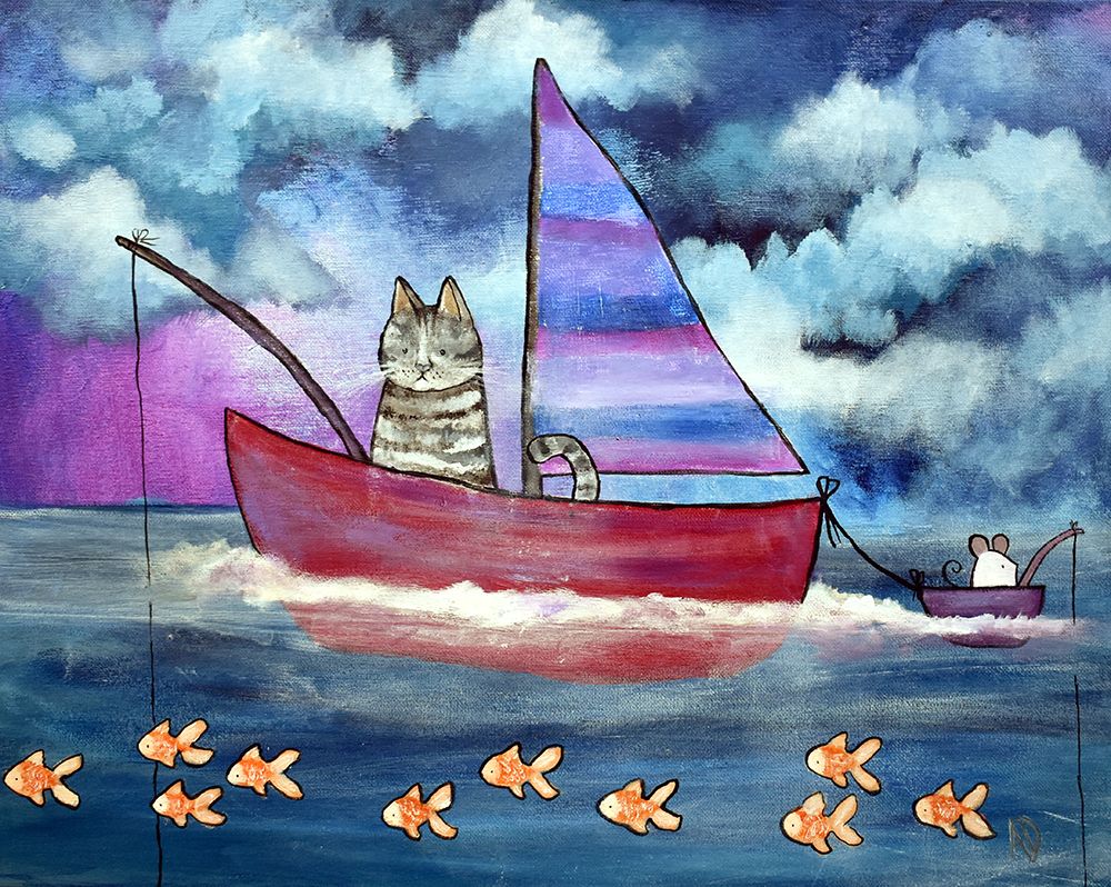 Fishing art print by Andrea Doss for $57.95 CAD