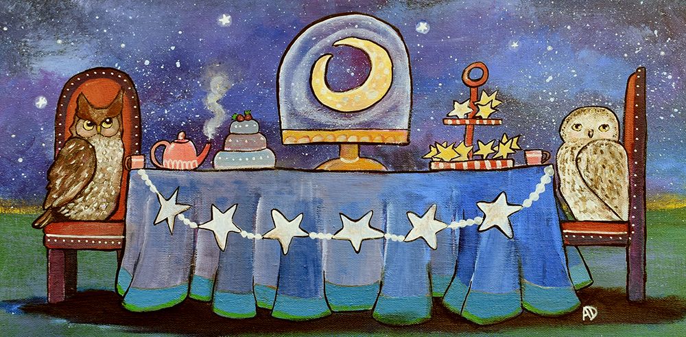 Moonlight Tea Party art print by Andrea Doss for $57.95 CAD