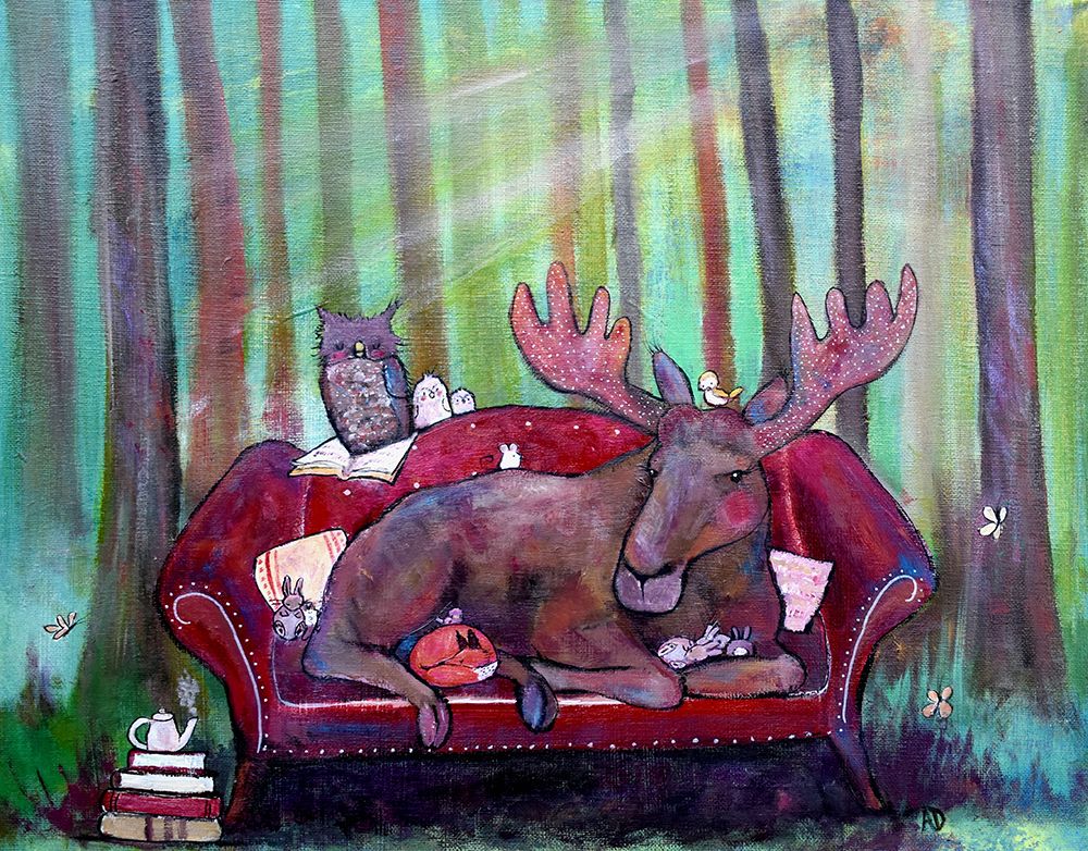 The Red Sofa art print by Andrea Doss for $57.95 CAD