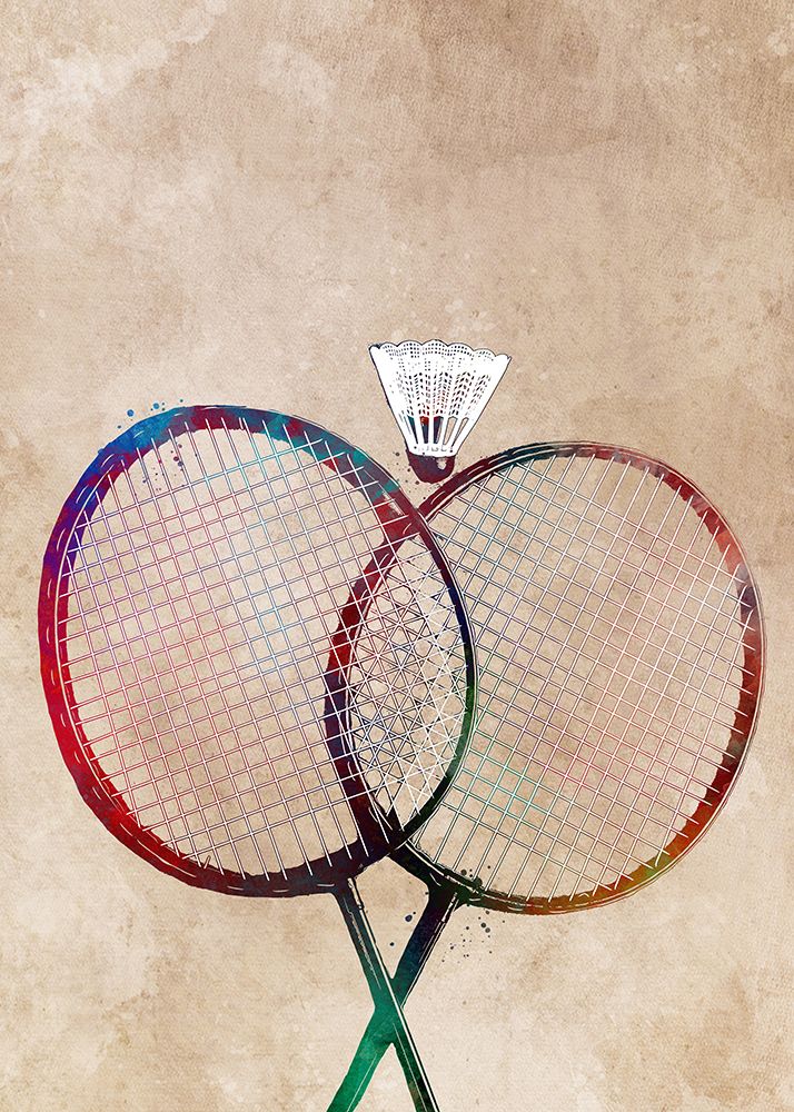 Badminton Sport Art 2 art print by Justyna Jaszke for $57.95 CAD
