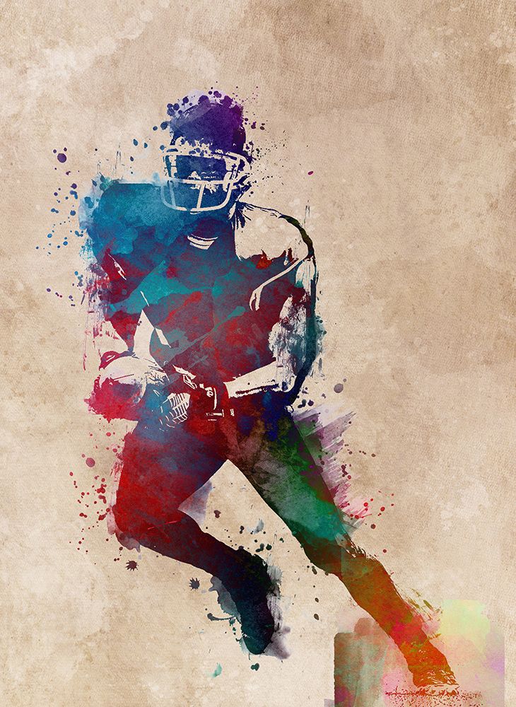 American Football Player Sport Art 1 art print by Justyna Jaszke for $57.95 CAD