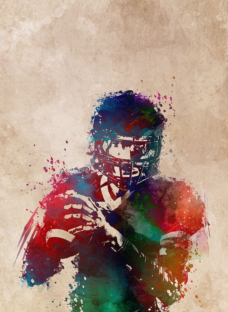 American Football Player Sport Art 4 art print by Justyna Jaszke for $57.95 CAD