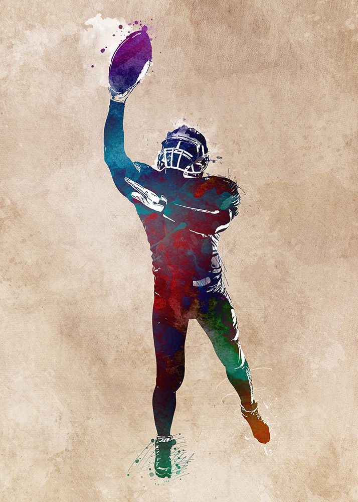 American Football Player Sport Art 9 art print by Justyna Jaszke for $57.95 CAD