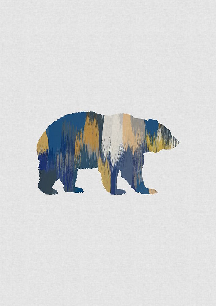Bear Blue A Yellow art print by Orara Studio for $57.95 CAD