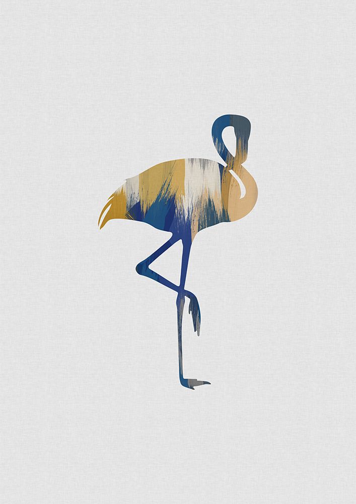 Blue A Yellow Flamingo art print by Orara Studio for $57.95 CAD