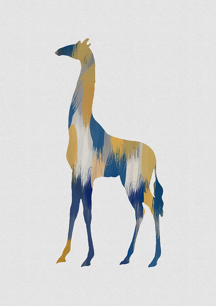 Blue A Yellow Giraffe art print by Orara Studio for $57.95 CAD