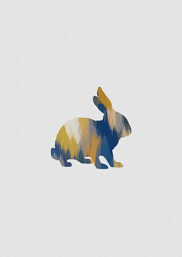 Blue A Yellow Rabbit art print by Orara Studio for $57.95 CAD