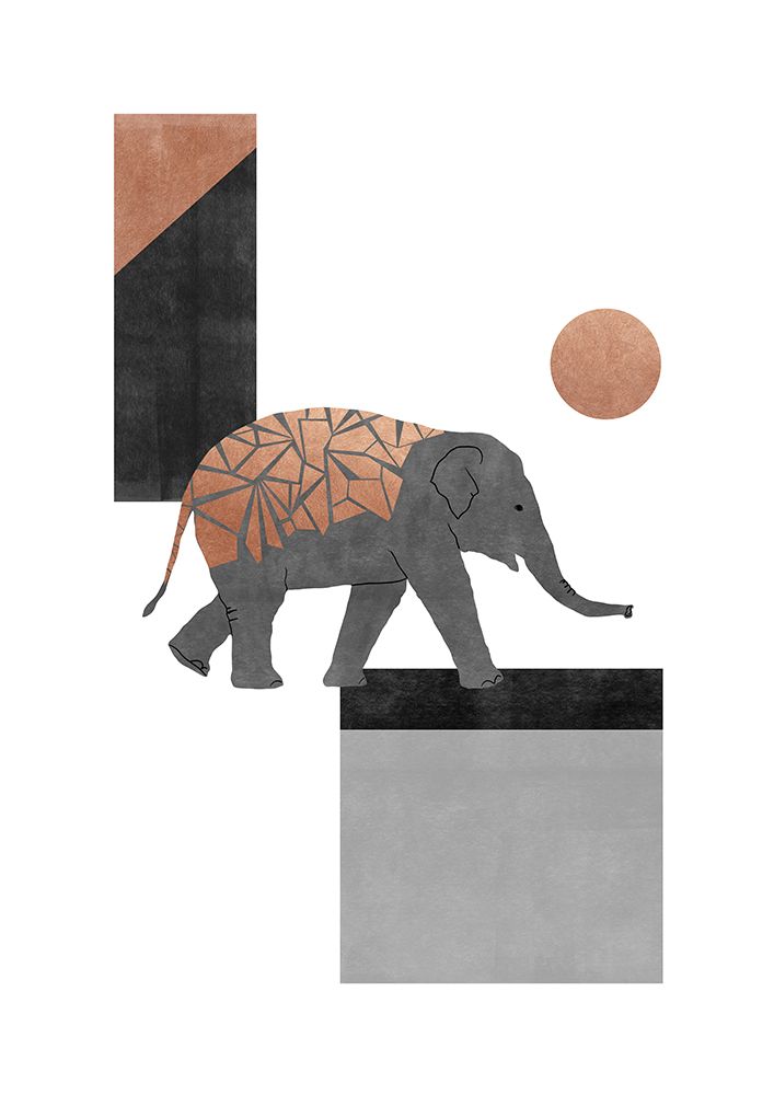 Elephant Mosaic I art print by Orara Studio for $57.95 CAD