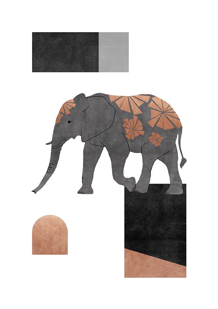 Elephant Mosaic Ii art print by Orara Studio for $57.95 CAD