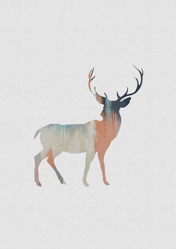 Pastel Deer art print by Orara Studio for $57.95 CAD