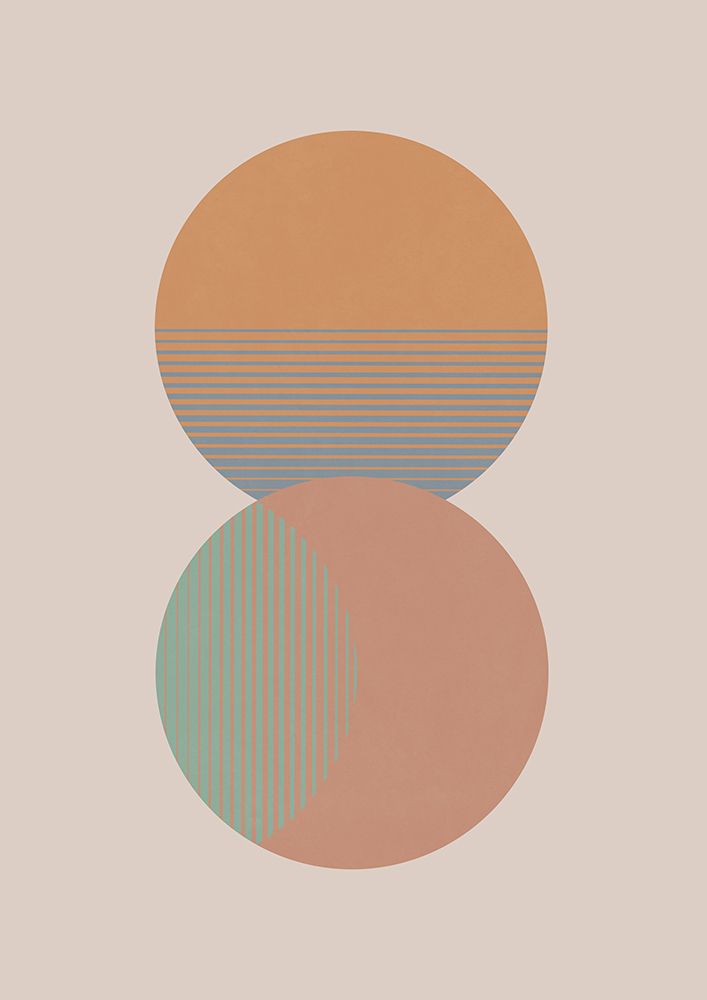 Circle Sun A Moon Colour art print by Orara Studio for $57.95 CAD