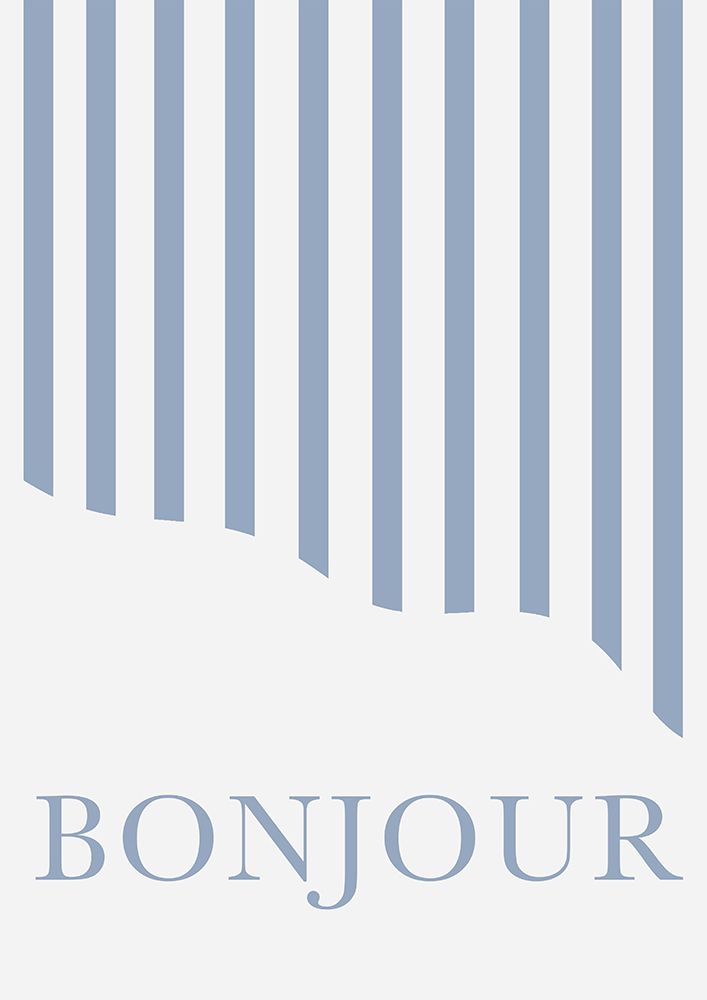 Bonjour Stripes art print by Grace Digital Art for $57.95 CAD