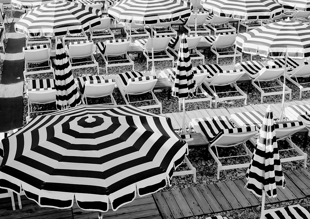 Black And White Beach Umbrellas Ii art print by Grace Digital Art for $57.95 CAD