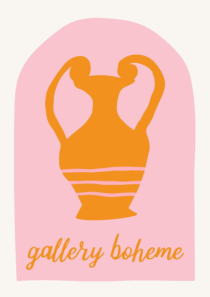Pink And Orange Vase art print by Grace Digital Art for $57.95 CAD