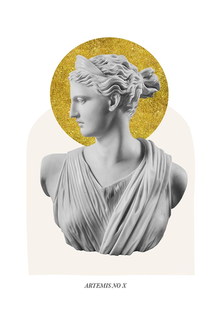 Gold Artemis Goddess art print by Grace Digital Art for $57.95 CAD