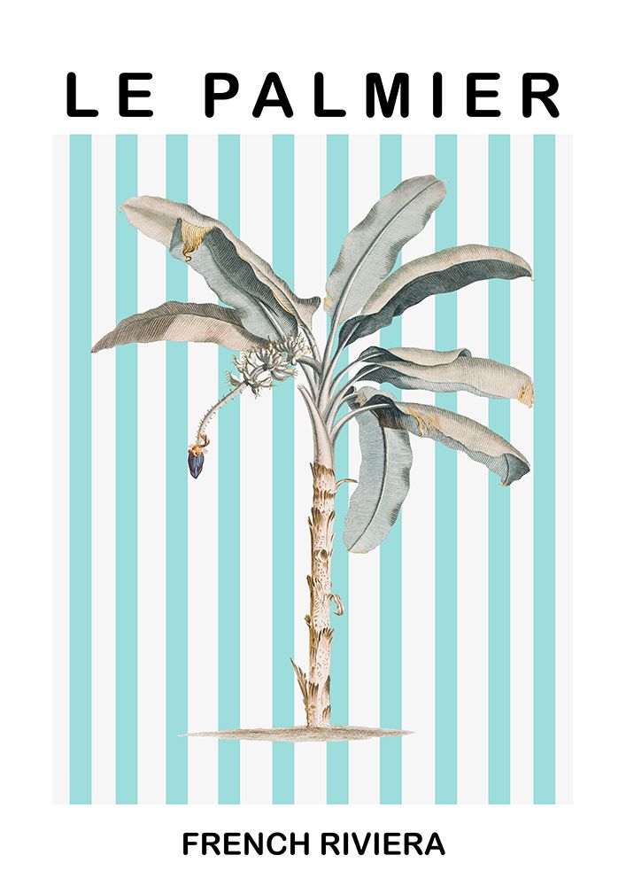 Striped Palm Tree art print by Grace Digital Art for $57.95 CAD