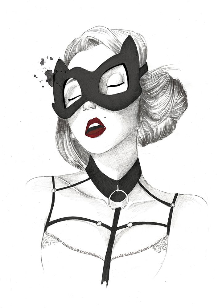 Femme Chat art print by Laura Gervais for $57.95 CAD