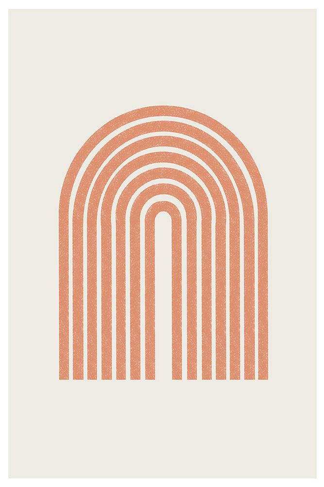 Orange Minimalist Arch art print by The Miuus Studio for $57.95 CAD