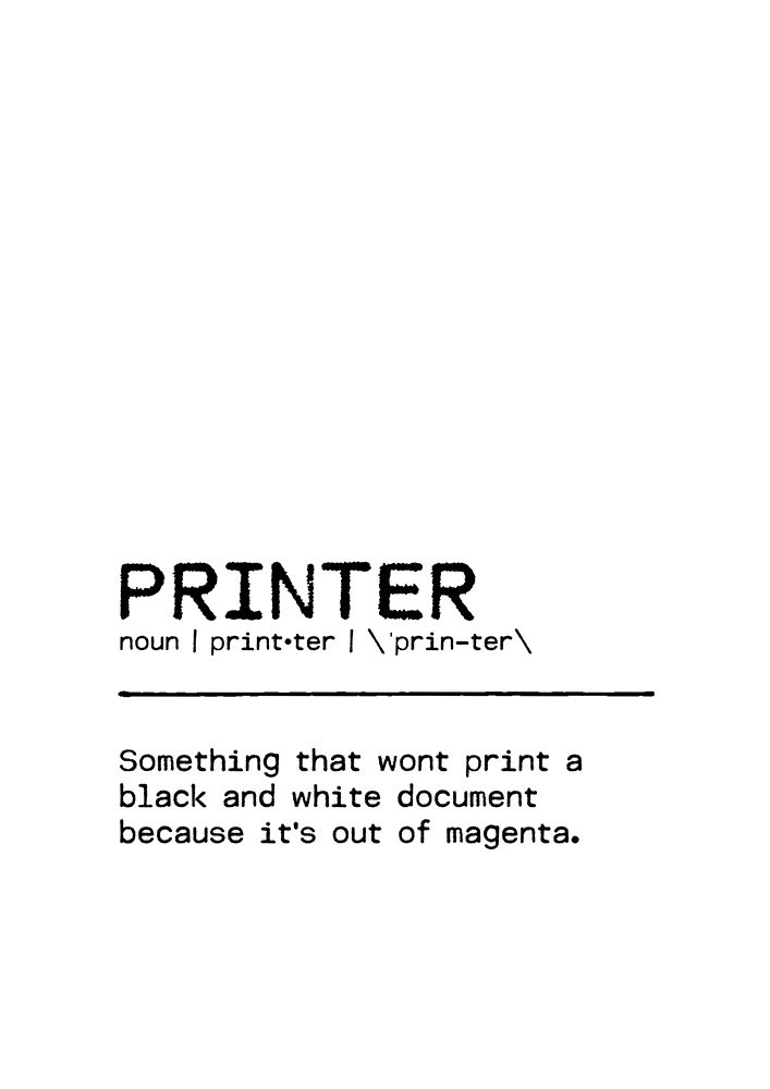 Quote Printer Magenta art print by Orara Studio for $57.95 CAD