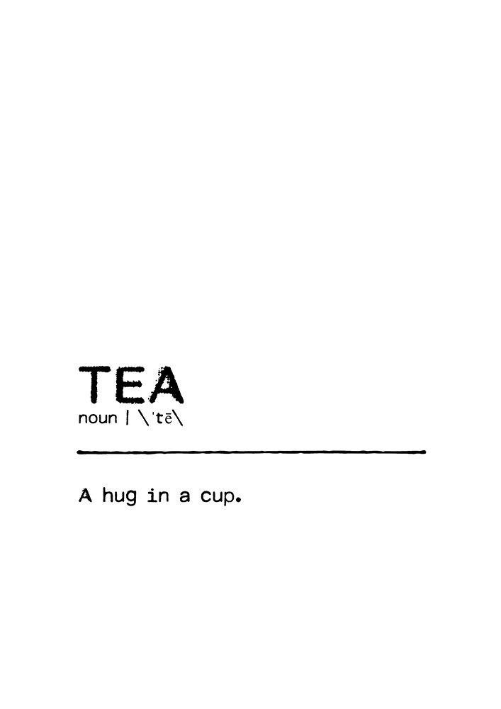 Quote Tea Hug art print by Orara Studio for $57.95 CAD