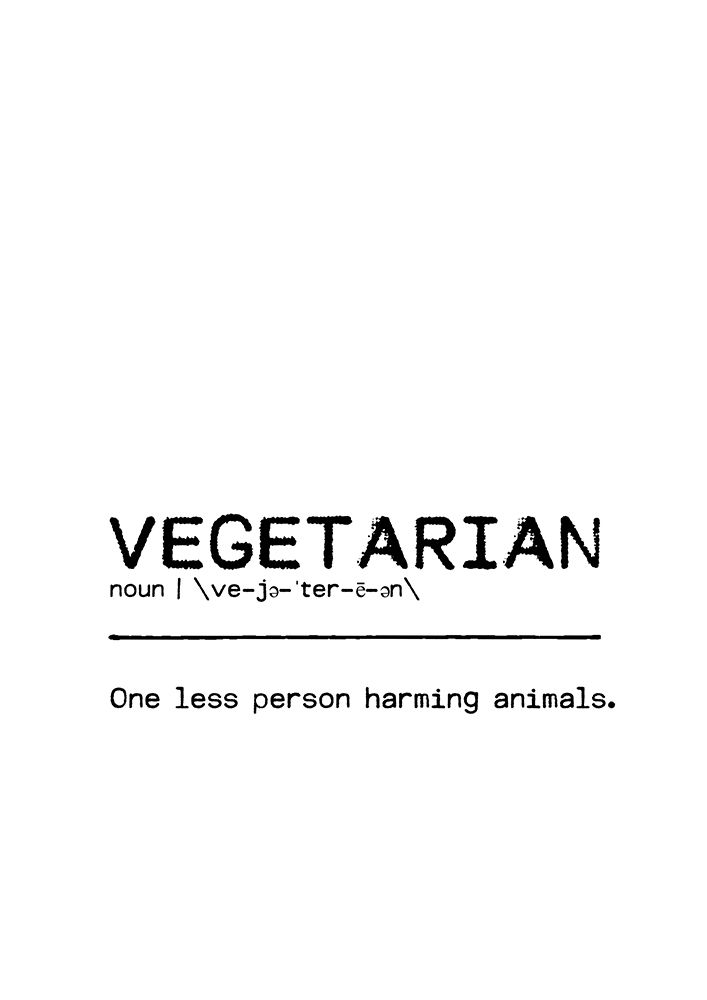 Quote Vegetarian Animals art print by Orara Studio for $57.95 CAD