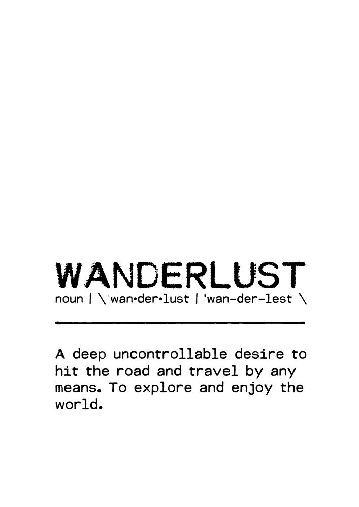 Quote Wanderlust art print by Orara Studio for $57.95 CAD