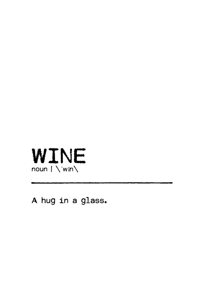 Quote Wine Hug art print by Orara Studio for $57.95 CAD
