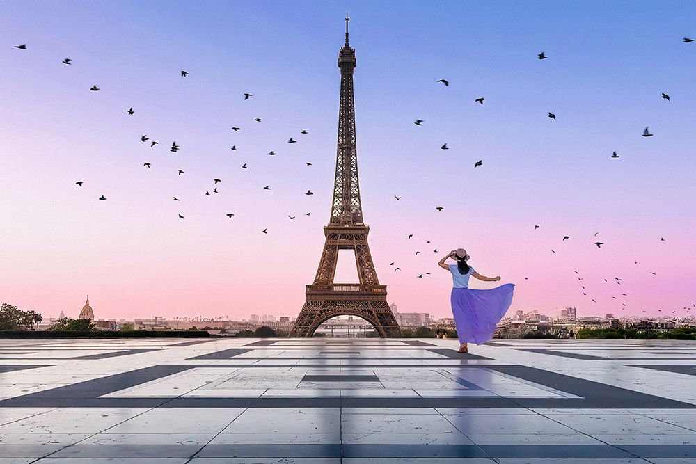 Good Morning Eiffel art print by Kenneth Zeng for $57.95 CAD