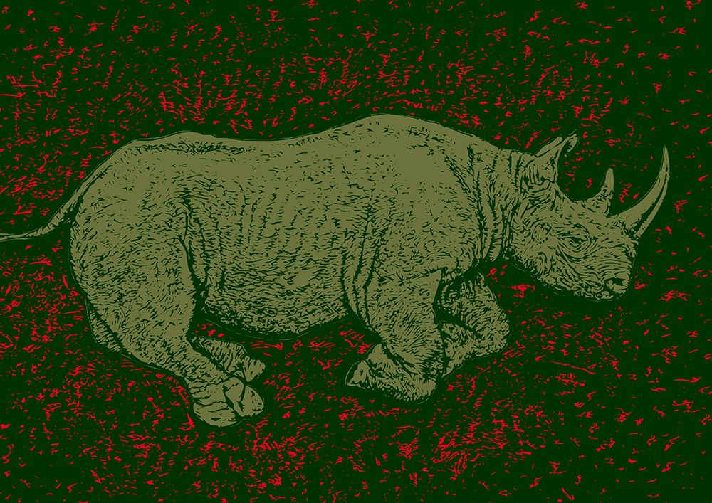 Black Rhino Endangered art print by Carlo Kaminski for $57.95 CAD
