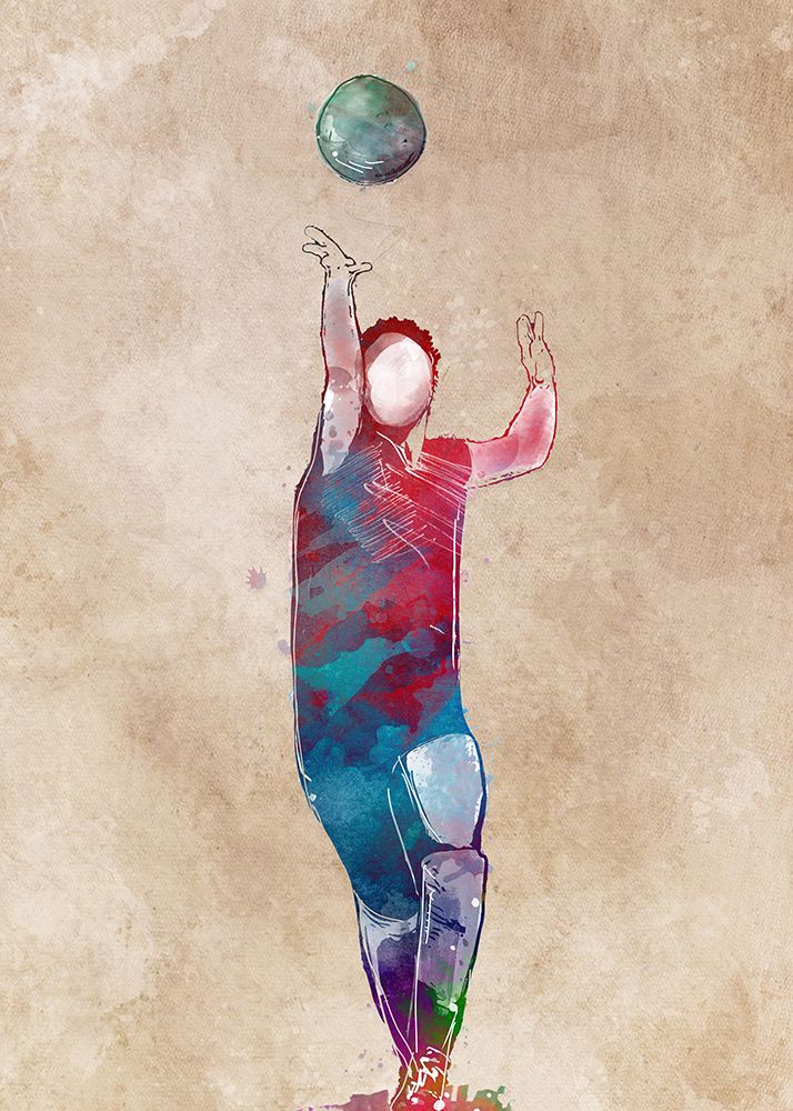 Volleyball Sport Art art print by Justyna Jaszke for $57.95 CAD