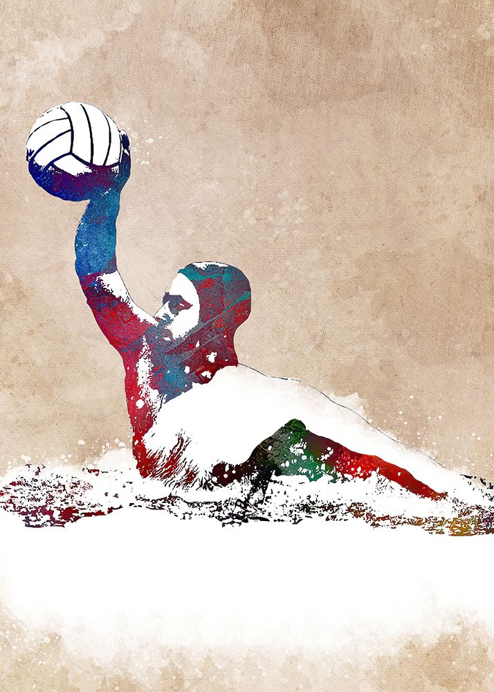 Water Polo Sport Art art print by Justyna Jaszke for $57.95 CAD