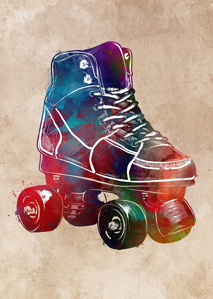 Roller Skates Sport Art art print by Justyna Jaszke for $57.95 CAD