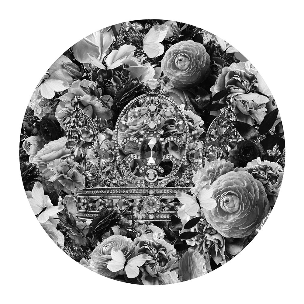 Paisley Blooms A Crown Black A White art print by Sue Skellern for $57.95 CAD