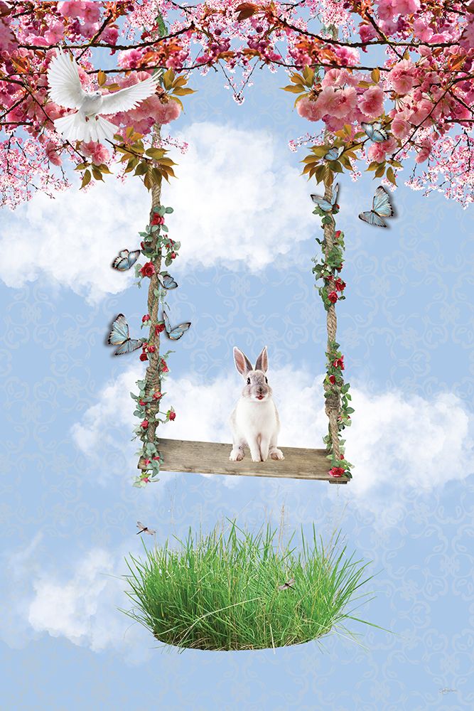 Bunny Flies High In The Beautiful Sky art print by Sue Skellern for $57.95 CAD