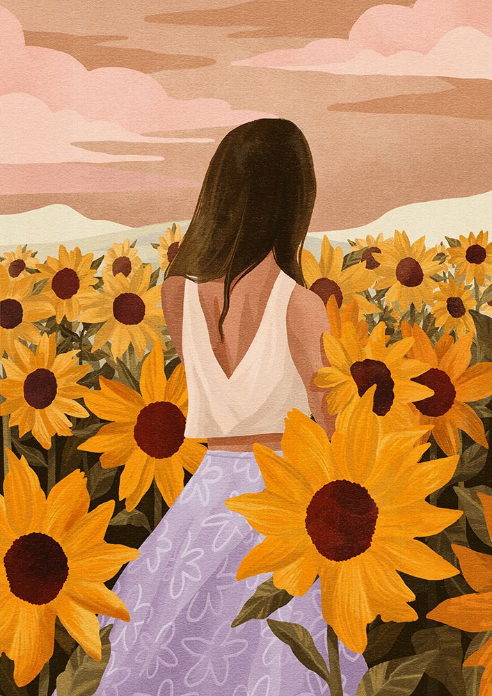 Sunflower Evenings art print by Goed Blauw for $57.95 CAD