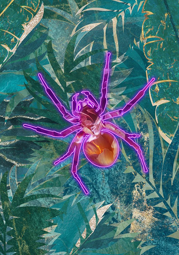 Neon Spider In The Jungle art print by Sarah Manovski for $57.95 CAD