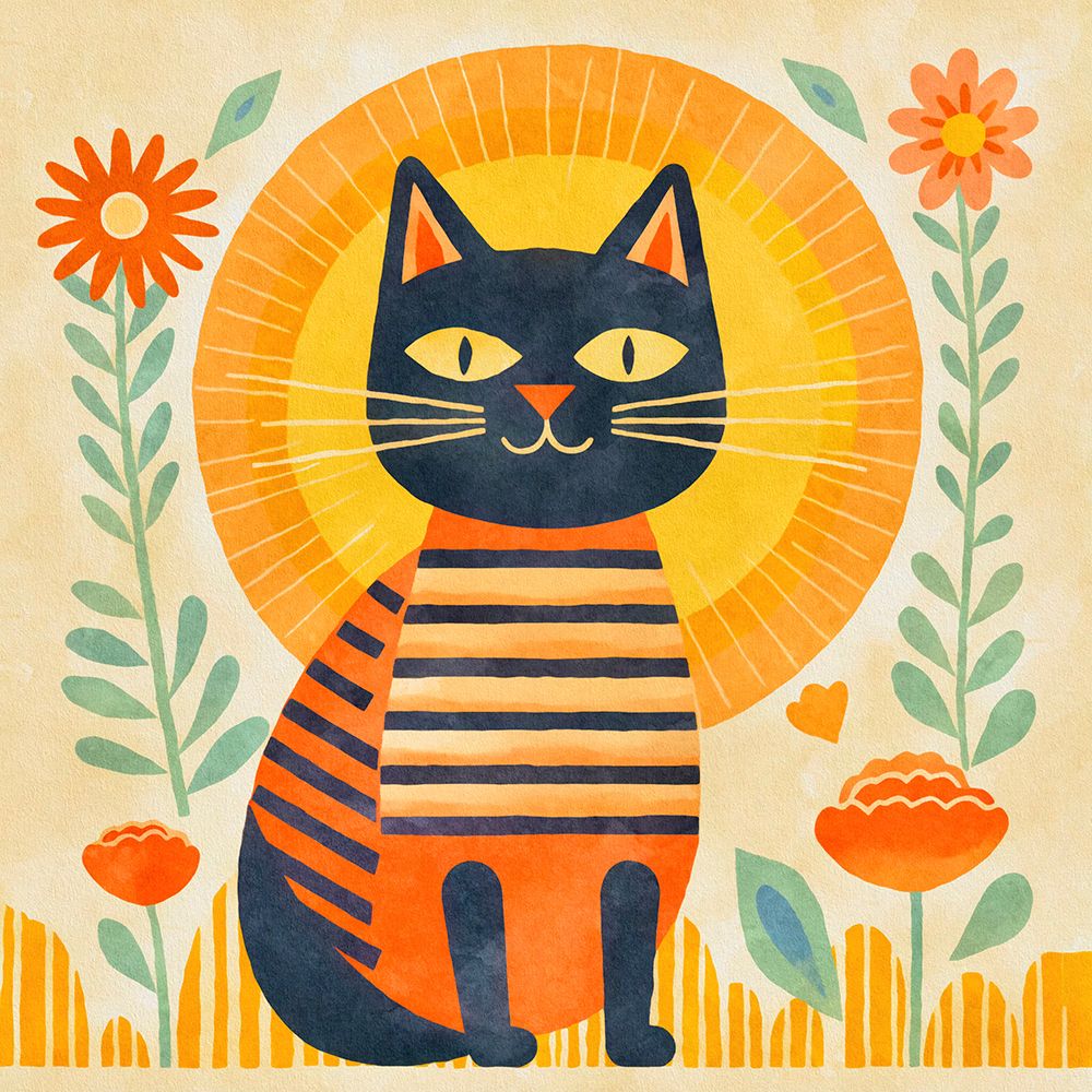 Happy Cat Iii art print by Andrea Haase for $57.95 CAD