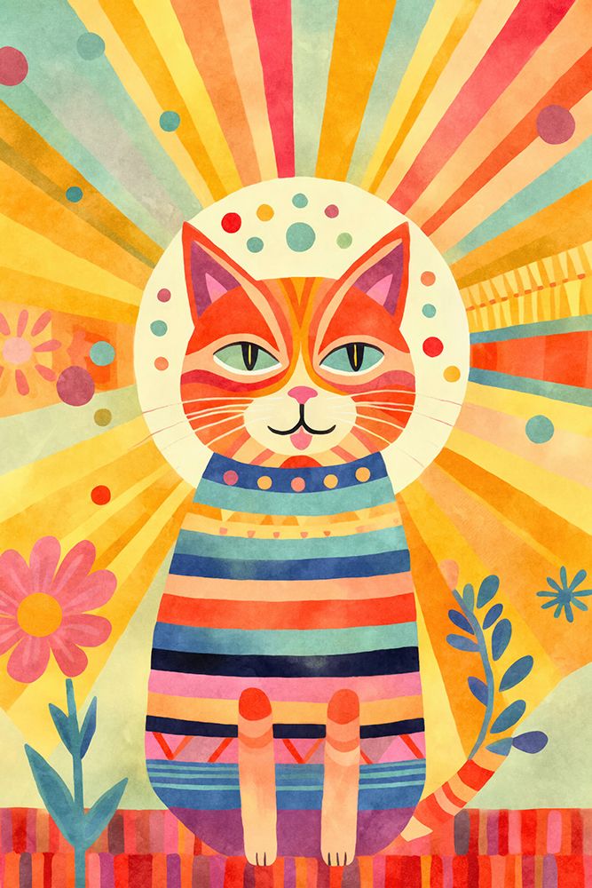 Happy Cat Iv art print by Andrea Haase for $57.95 CAD