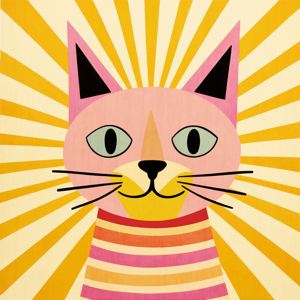 Happy Cat art print by Andrea Haase for $57.95 CAD